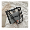 new fashion large transparent jelly single shoulder bag